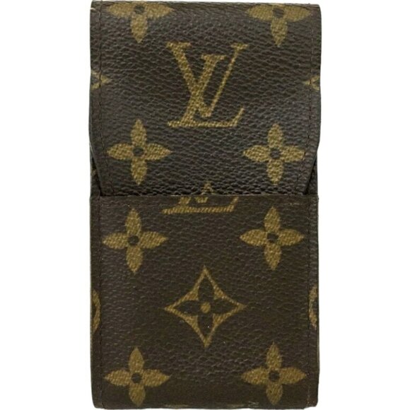 053131R (G1) Louis Vuitton Cigarette Tobacco Case Brown Monogram - Picture 1 of 9
